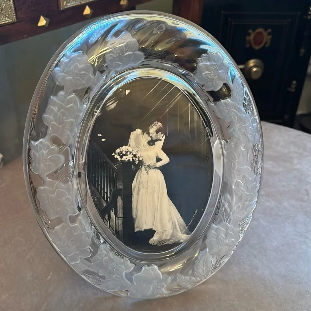VTG Y2K 80’s COQUETTE Crystal Boudoir Picture Frame EUC